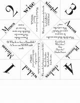 Cootie Catcher Passover Pesach Printable Easter Hebrew Decorations Seder Version Table Recipe Sheets Coloring sketch template