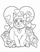 Coloring Kitten Real Pages Getcolorings Kittens Cute sketch template