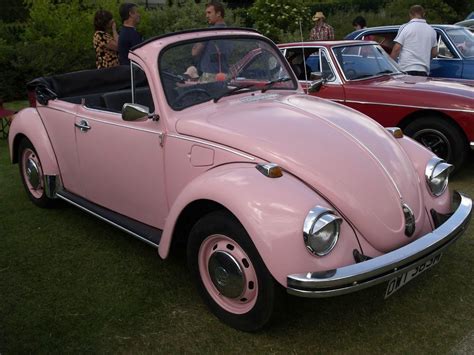 volkswagen beetle pink convertible  volkswagen bee flickr