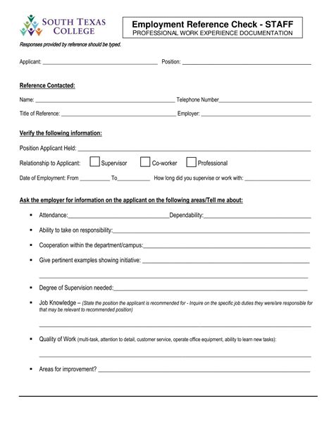 reference check forms   ms word