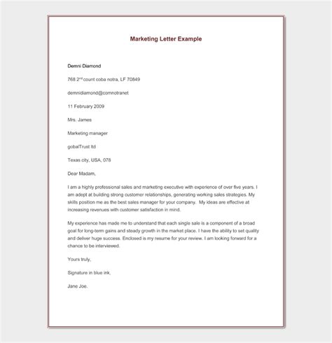 marketing letter template writing guide tips  formats