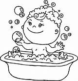 Coloring Pages Bath Baby Girls Duck sketch template
