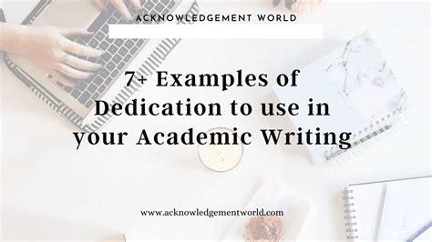 examples   written dedication section   report