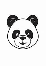 Panda Coloring Head Printable Large Pages sketch template