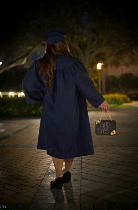 girl boss graduation girl cap  gown college graduation