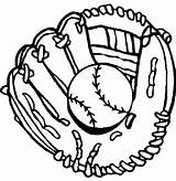 Baseball Coloring Glove Pages Gloves Drawing Clipart Mitt Printable Softball Drawings Kids Color Sheets Clip Cliparts Print Sports Ball Boxing sketch template