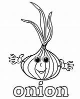 Onion Coloring Pages Kids Onions Cartoon Printable Vegetables English Print Garden Fruits Tomato Cucumber Potato Carrot Vegetable Song Coloringbay Template sketch template