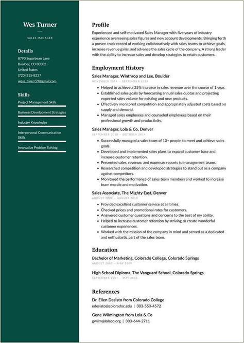 great revenue manager resume  resume  gallery