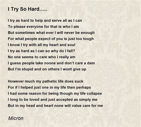 hard  micron    hard poem