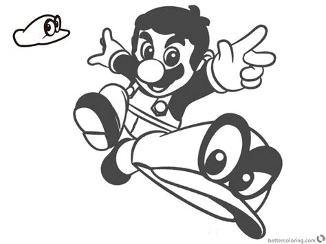 super mario odyssey coloring pages fighting  printable coloring