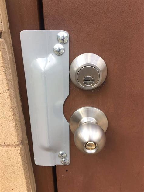 commercial high security deadbolt  door knob  cover plate   mobile locksmith