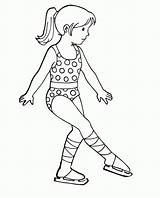 Skating Ice Coloring Pages Skater Figure Girl Drawing Olympic Crafts Dance Color Printable Popular Getcolorings Getdrawings sketch template