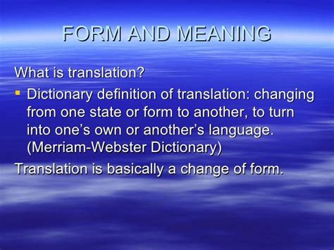form  meaning