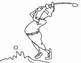 Golfista Colorare Disegno Acolore sketch template