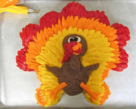 8 Directions For Turkey Cupcake Cakes Photo Thanksgiving Turkey Cakes