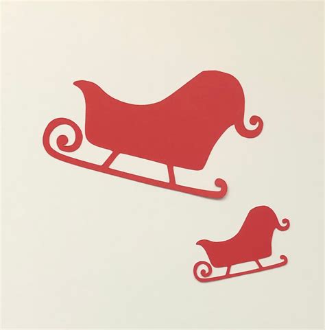 sleigh cut outs christmas sleigh die cuts paper sleigh etsy