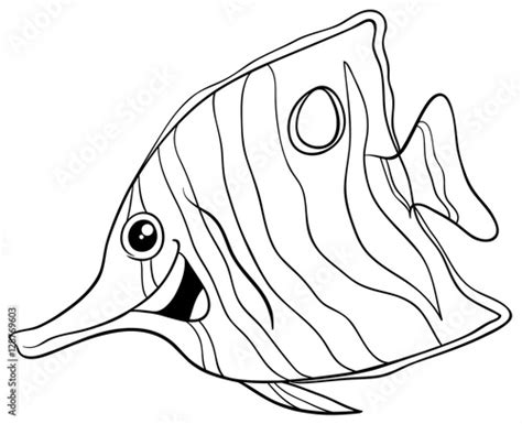 exotic fish coloring book stock image  royalty  vector files