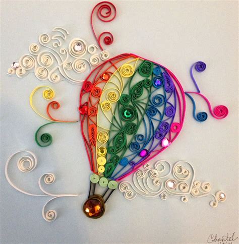 quilled hot air balloon my very first quilling project