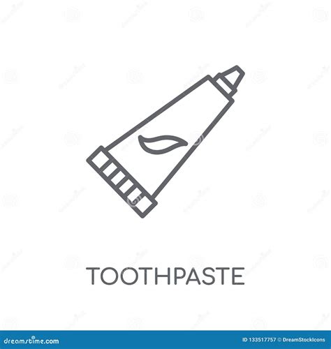 toothpaste linear icon modern outline toothpaste logo concept  stock