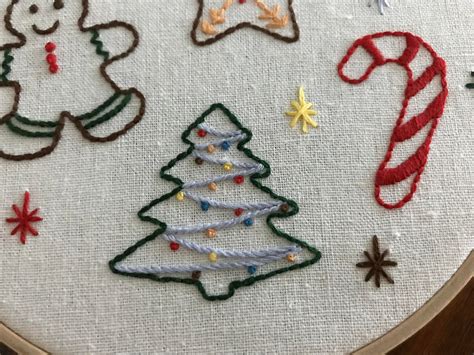 christmas hand embroidery pattern etsy