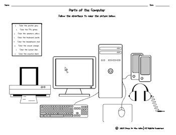 parts   computer coloring page     wire tpt