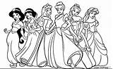 Coloring Belle Pages Disney Princess Cinderella Choose Board sketch template