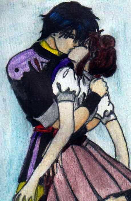 Tamahome And Miaka Kiss By Menyalion On Deviantart