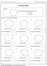 Polygon Angles Interior Sum Worksheets Sides Angle Easy Mathworksheets4kids sketch template
