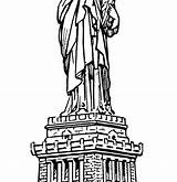 Liberty Coloring Statue Pages Lady Kindergarten Getcolorings Getdrawings Color sketch template