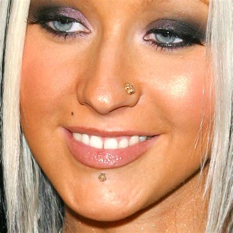 Christina Aguilera Labret Nose Nostril Piercing Steal Her Style