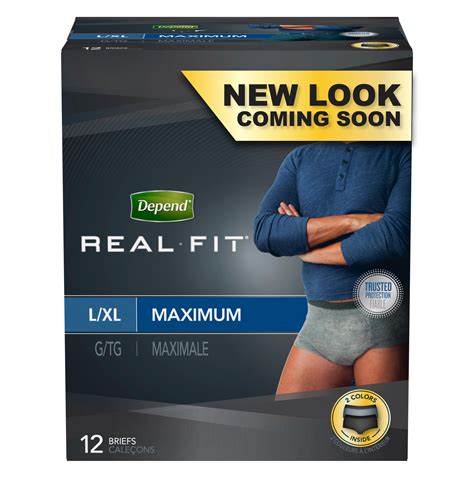 depend real fit incontinence underwear  men maximum absorbency