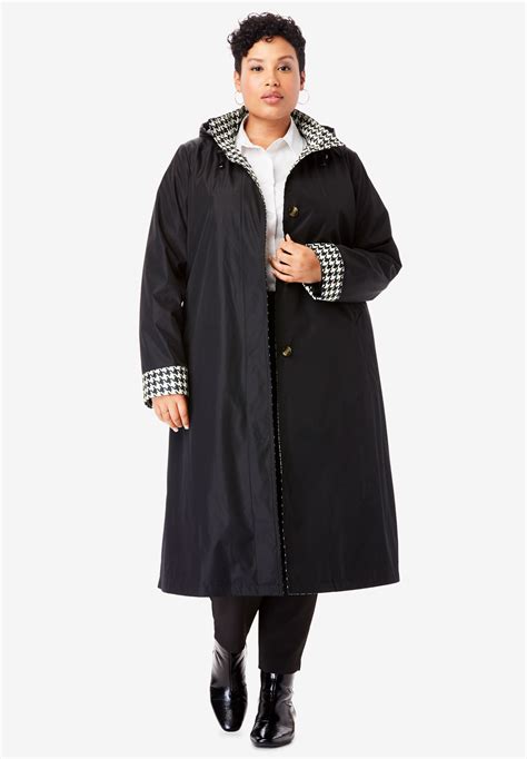 long hooded raincoat  size trench coats raincoats jessica london