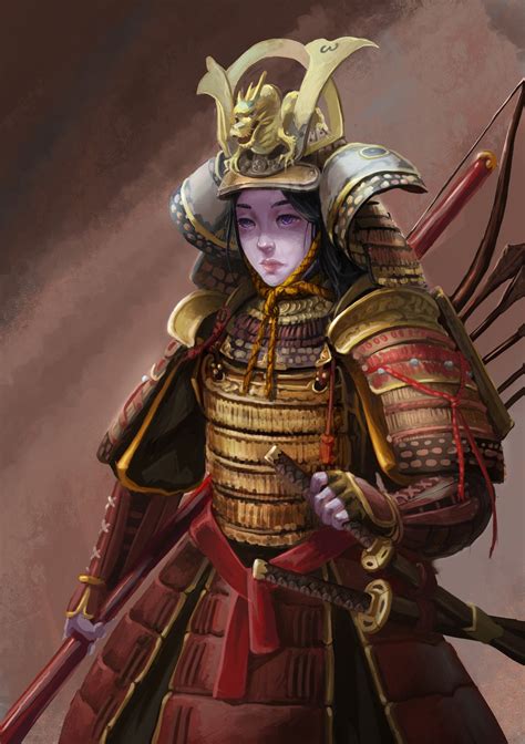 Female Samurai Art Samurai Artwork Fantasy Character Art Female
