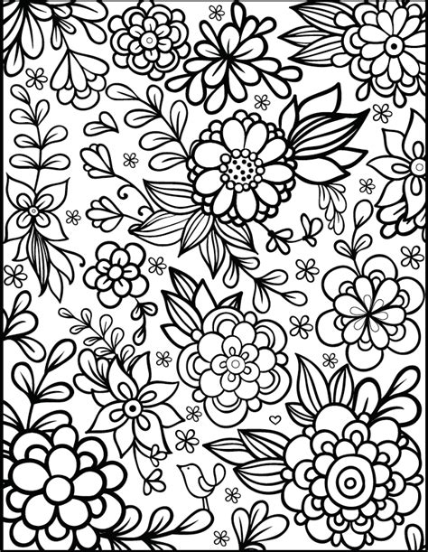 floral printable coloring page  filthymu paginas