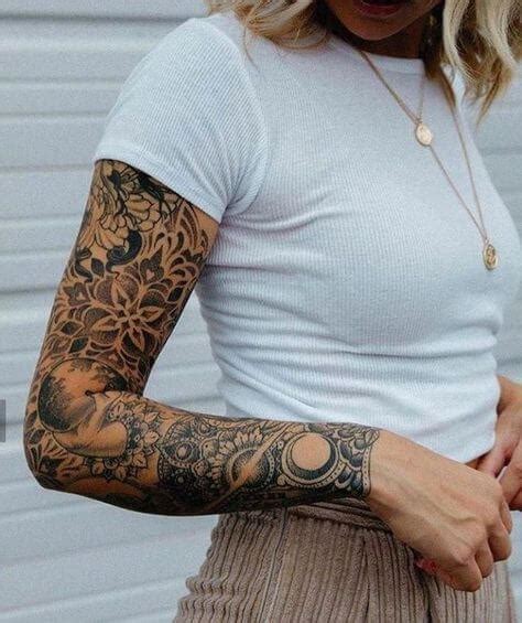Get Cool Sleeve Tattoo Ideas For Women Background