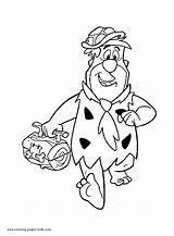Coloring Pages Flintstones Cartoon Color Character Printable Kids Sheets Characters Found Kid sketch template