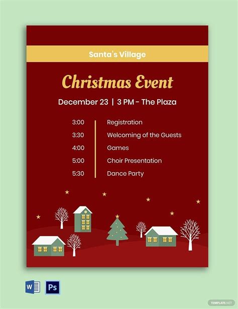 christmas party program template  latest ultimate  popular