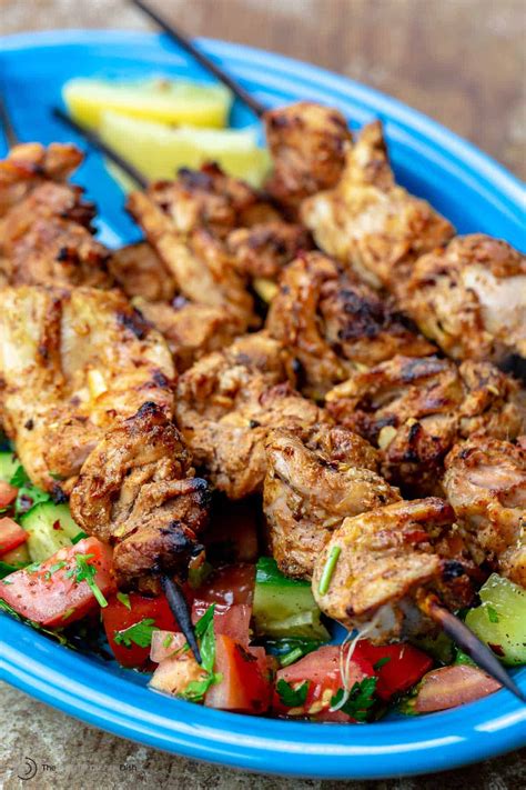 authentic shish tawook middle eastern chicken skewers