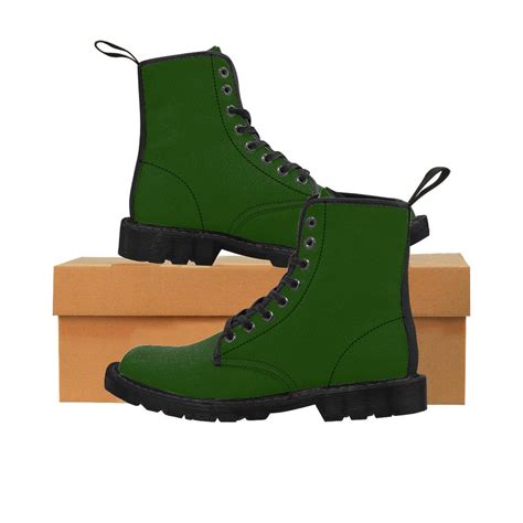 emerald green womens boots classic solid color winter lace  toe cap hiking boots winter