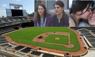 bible quoting security guard harasses lesbian couple after they kiss at baseball game daily
