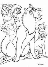 Mowgli Book Coloring Akela Jungle Printables Movie Original sketch template
