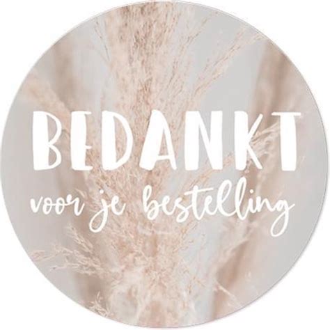 sticker bedankt voor je bestelling st bolcom