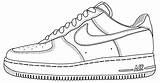 Nike Air Force Shoe Coloring Shoes Sneakers Sneaker Template Drawing Uploaded User sketch template