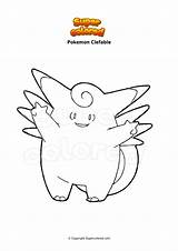 Clefable Supercolored Pixi sketch template