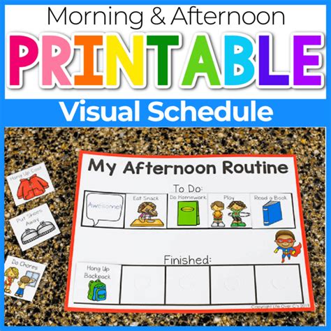 printable visual schedule  kids