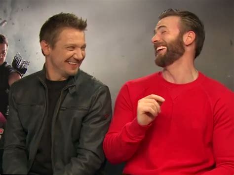 Avengers Age Of Ultron Stars Chris Evans And Jeremy