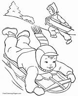 Sledding Develop Recognition Skills sketch template