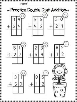digit addition worksheets worksheet school math addition