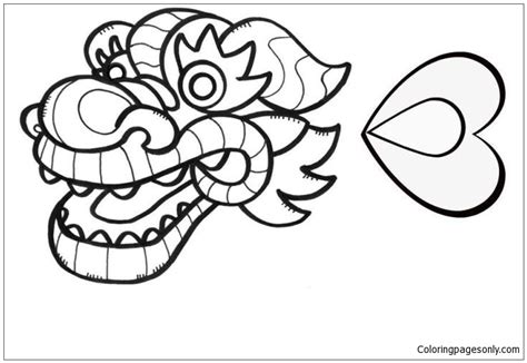 chinese dragon face coloring page  printable coloring pages
