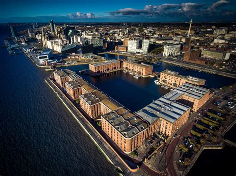 albert dock liverpool  drone aerial    air ant clausen photography